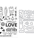 Hero Arts - Packed With Love Collection - Stamp & Cut - Partners In Brine-ScrapbookPal