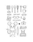 Hero Arts - Retro Kitchen Collection - Clear Stamps - What's Cookin'?-ScrapbookPal