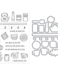 Hero Arts - Retro Kitchen Collection - Stamp & Cut XL - On the Shelf-ScrapbookPal