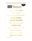 Hero Arts - Say It With Style Collection - Letterpress + Foil Plate - Sentiment Strips XL - Everyday-ScrapbookPal