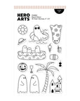 Hero Arts - Summerween Collection - Clear Stamps - Beach Boos-ScrapbookPal