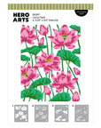 Hero Arts - Tranquil Garden Collection - Stencils - Lotus Field-ScrapbookPal