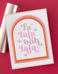 Hero Arts - Very Merry Collection - Letterpress + Foil Plate - Fa La La-ScrapbookPal