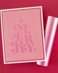Hero Arts - Very Merry Collection - Letterpress + Foil Plate - Merry-ScrapbookPal