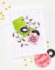 Hero Arts - Vintage Vinyl Collection - Clear Stamps - Feeling Festive-ScrapbookPal