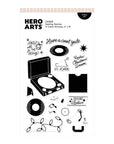 Hero Arts - Vintage Vinyl Collection - Clear Stamps - Feeling Festive-ScrapbookPal