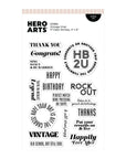 Hero Arts - Vintage Vinyl Collection - Clear Stamps - Vintage Vinyl-ScrapbookPal