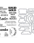 Hero Arts - Vintage Vinyl Collection - Stamp & Cut - Solid Gold-ScrapbookPal