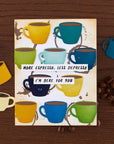 Hero Arts - What's Brewing? Collection - Clear Stamps - Bring Coffee-ScrapbookPal