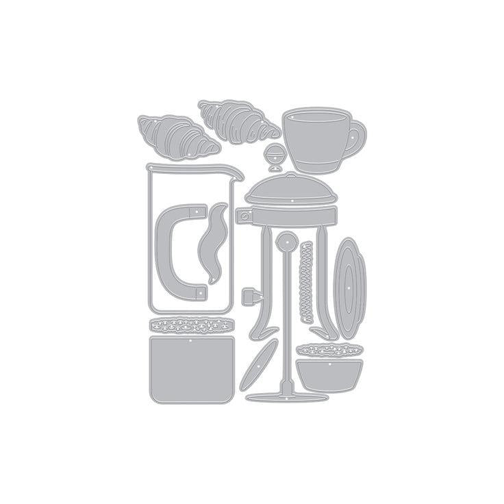 Hero Arts - What's Brewing? Collection - Dies - Coffee and Croissant-ScrapbookPal