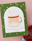 Hero Arts - Yule Fuel Collection - Letterpress + Foil Plate - Cup of Cheer-ScrapbookPal