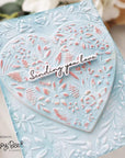 Honey Bee Stamps - 3D Embossing Folder & Die - Floral Heart-ScrapbookPal