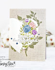 Honey Bee Stamps - 3D Embossing Folder & Die - Floral Heart-ScrapbookPal