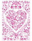 Honey Bee Stamps - 3D Embossing Folder & Die - Floral Heart-ScrapbookPal