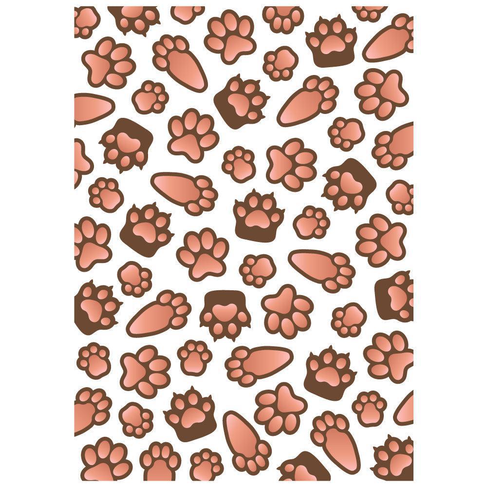 Honey Bee Stamps - 3D Embossing Folder - Paw Prints-ScrapbookPal