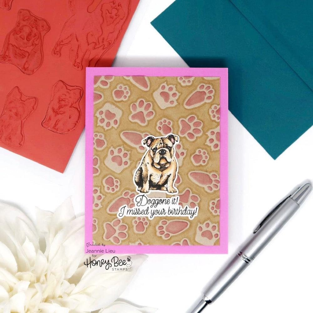 Honey Bee Stamps - 3D Embossing Folder - Paw Prints-ScrapbookPal