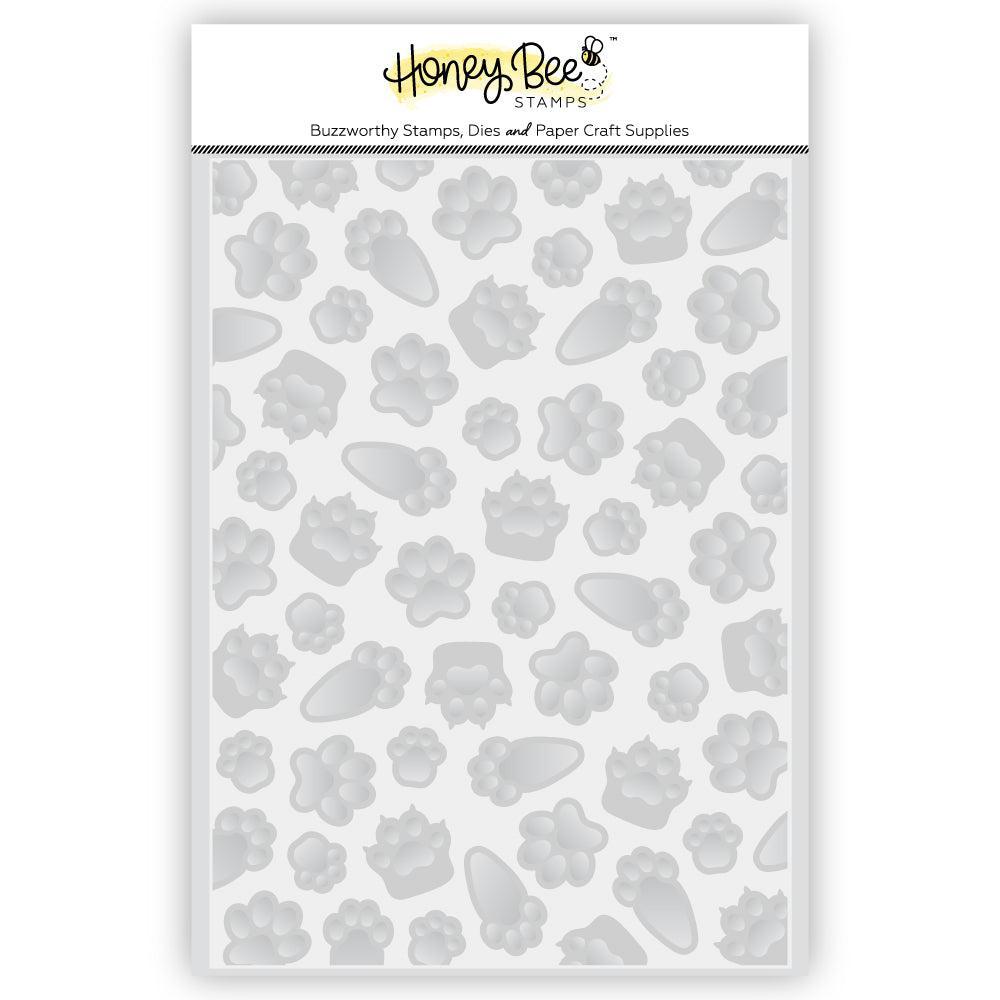 Honey Bee Stamps - 3D Embossing Folder - Paw Prints-ScrapbookPal