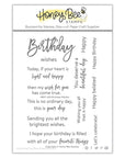 Honey Bee Stamps - Clear Stamps - Birthday Wishes-ScrapbookPal