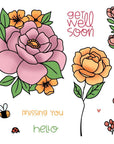 Honey Bee Stamps - Clear Stamps - Bloom And Buzz-ScrapbookPal
