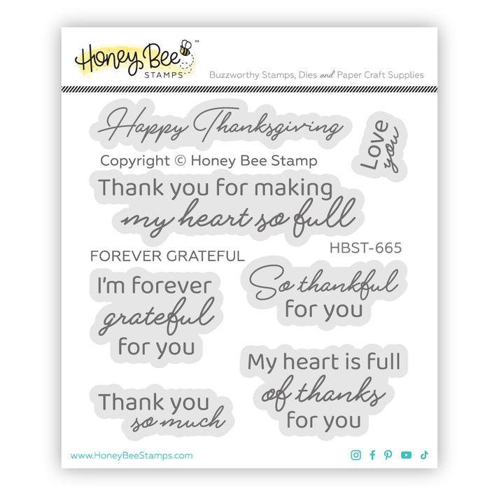 Honey Bee Stamps - Clear Stamps - Forever Grateful-ScrapbookPal