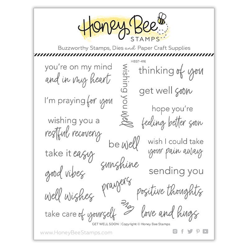 Honey Bee Stamps - Clear Stamps - Get Well Soon-ScrapbookPal