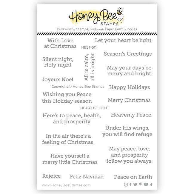Honey Bee Stamps - Clear Stamps - Heart Be Light-ScrapbookPal