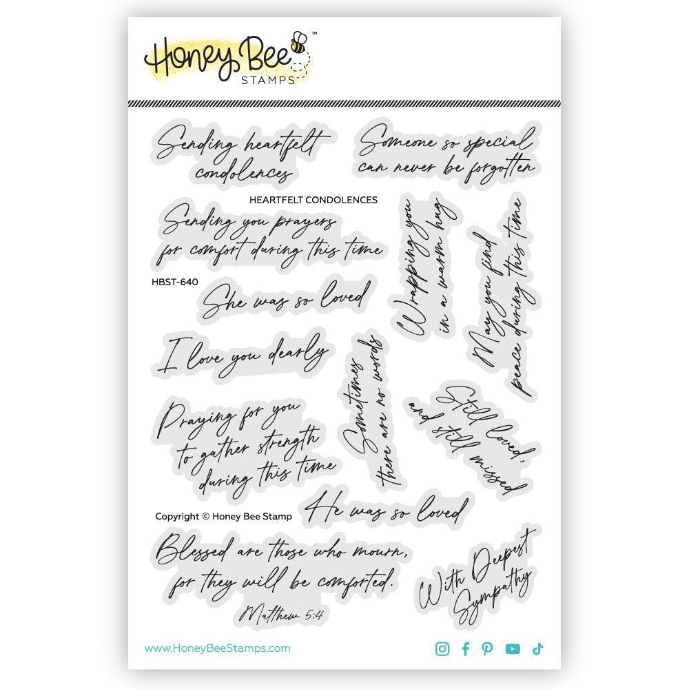 Honey Bee Stamps - Clear Stamps - Heartfelt Condolences-ScrapbookPal