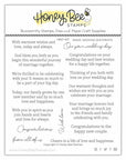 Honey Bee Stamps - Clear Stamps - Inside: Wedding Sentiments-ScrapbookPal