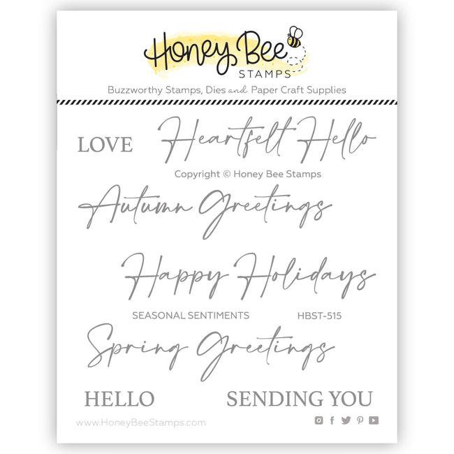 Honey Bee Stamps - Clear Stamps - Seasonal Sentiments-ScrapbookPal
