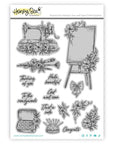 Honey Bee Stamps - Cling Stamps - Floral Easel-ScrapbookPal