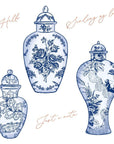 Honey Bee Stamps - Cling Stamps - Ornate Ginger Jars-ScrapbookPal