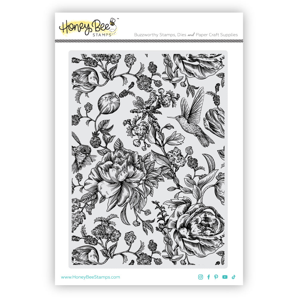 Honey Bee Stamps - Cling Stamps - Zelia's English Garden-ScrapbookPal