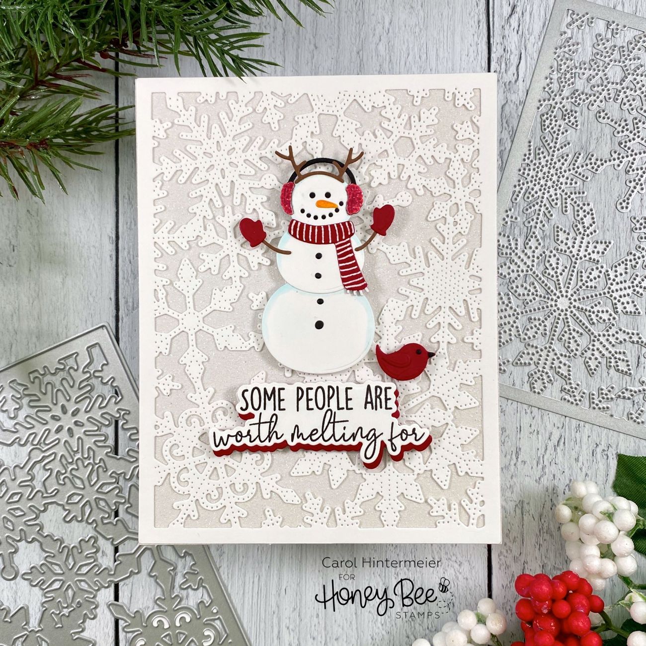 Honey Bee Stamps - Honey Cuts - Build A Snowman-ScrapbookPal