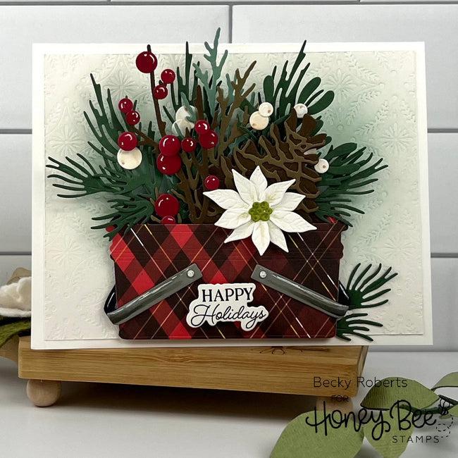 Honey Bee Stamps - Honey Cuts - Lovely Layers: Winter Greenery-ScrapbookPal