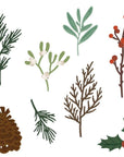 Honey Bee Stamps - Honey Cuts - Lovely Layers: Winter Greenery-ScrapbookPal