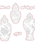 Honey Bee Stamps - Honey Cuts - Ornate Ginger Jars-ScrapbookPal