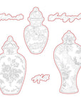 Honey Bee Stamps - Honey Cuts - Ornate Ginger Jars-ScrapbookPal