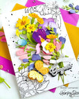 Honey Bee Stamps - Clear Stamps - Perfect Peonies-ScrapbookPal