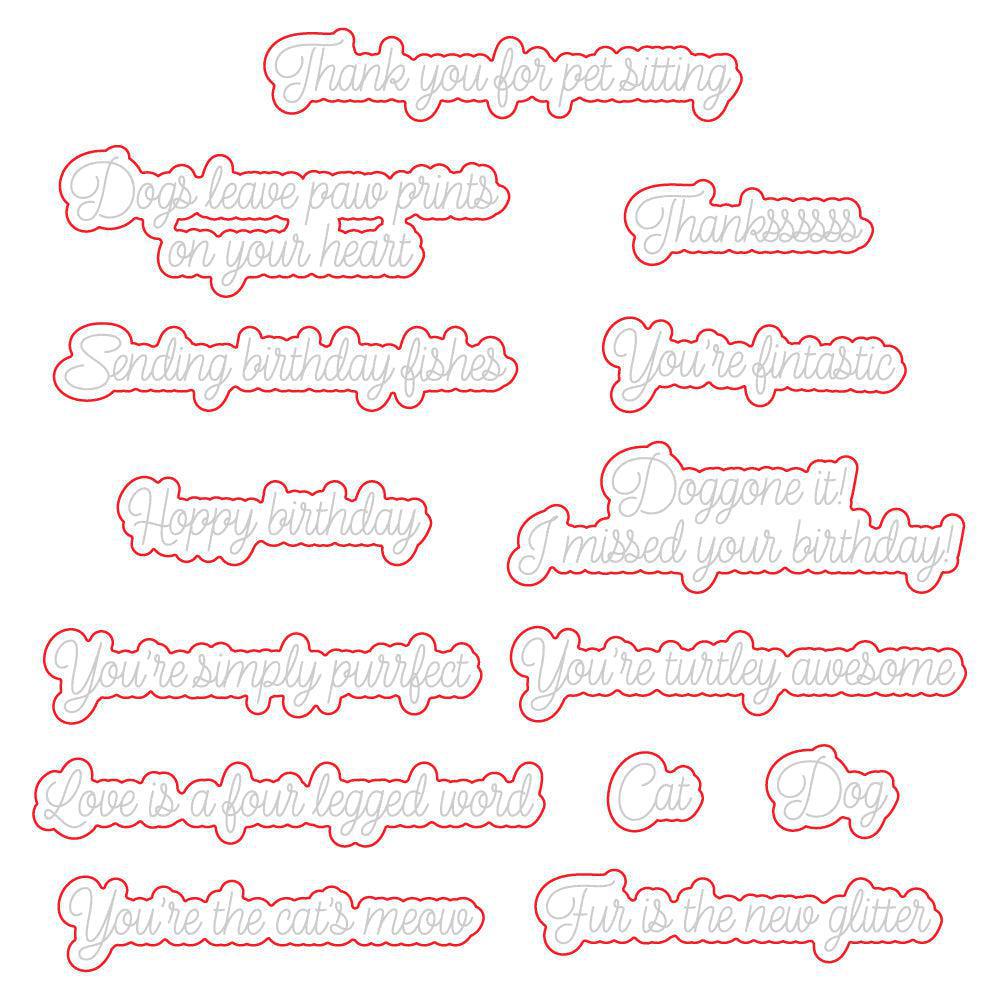 Honey Bee Stamps - Honey Cuts - Pet-tastic-ScrapbookPal