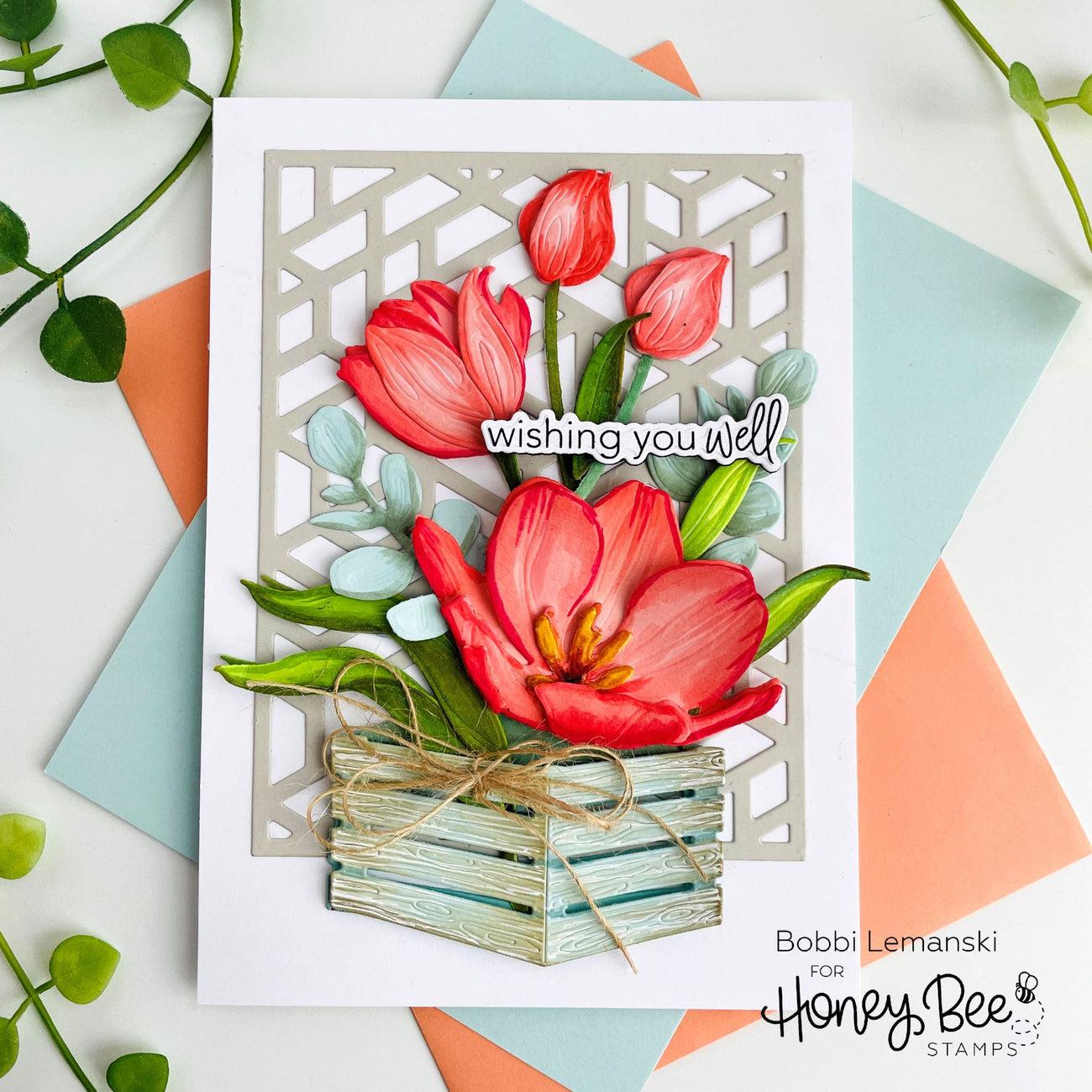 Honey Bee Stamps - Honey Cuts - Wooden Crate-ScrapbookPal