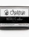 Honey Bee Stamps - Ink Pad - Metallic Silver Pigment Ink-ScrapbookPal