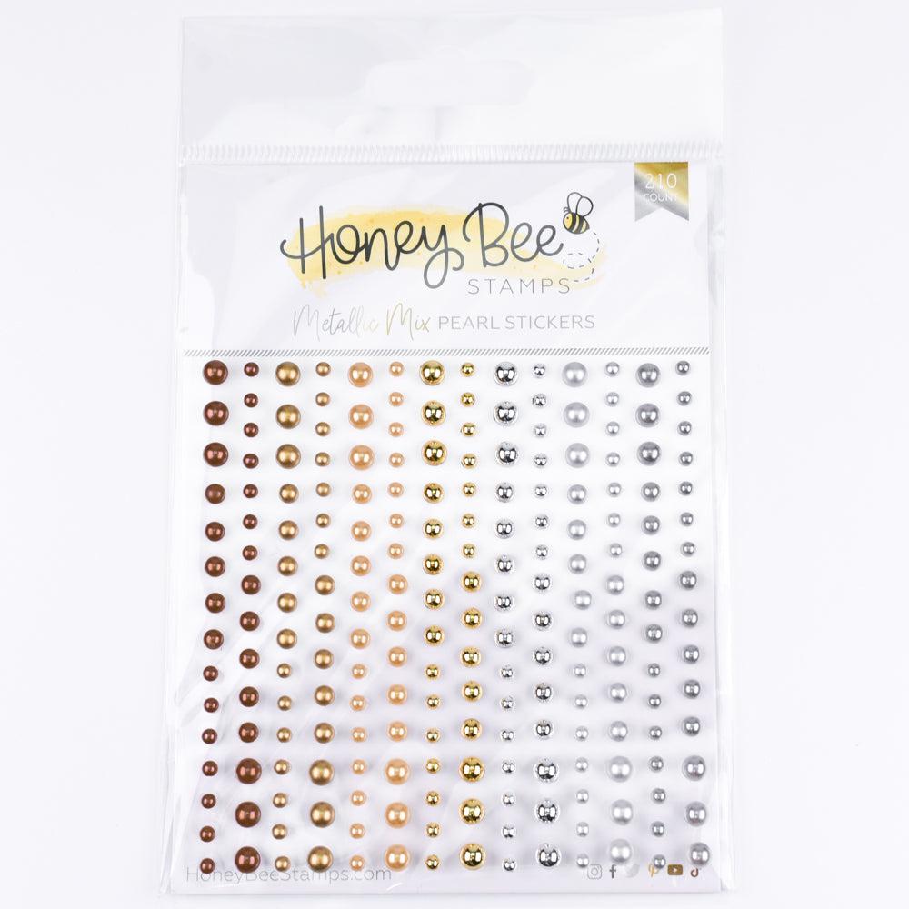 Honey Bee Stamps - Pearl Stickers - Metallic Mix Pearls-ScrapbookPal