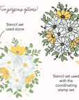 Honey Bee Stamps - Stencils - Daisy Layers Bouquet-ScrapbookPal