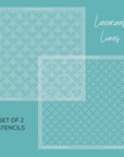 Honey Bee Stamps - Stencils - Luxurious Lines Background-ScrapbookPal