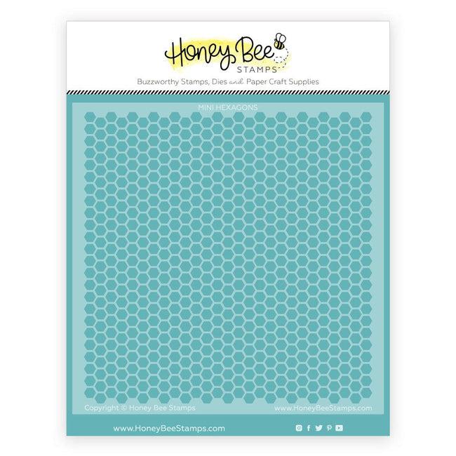 Honey Bee Stamps - Stencils - Mini Hexagons Background-ScrapbookPal