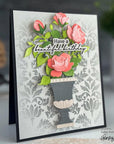 Honey Bee Stamps - Stencils - Vintage Flourish Background-ScrapbookPal