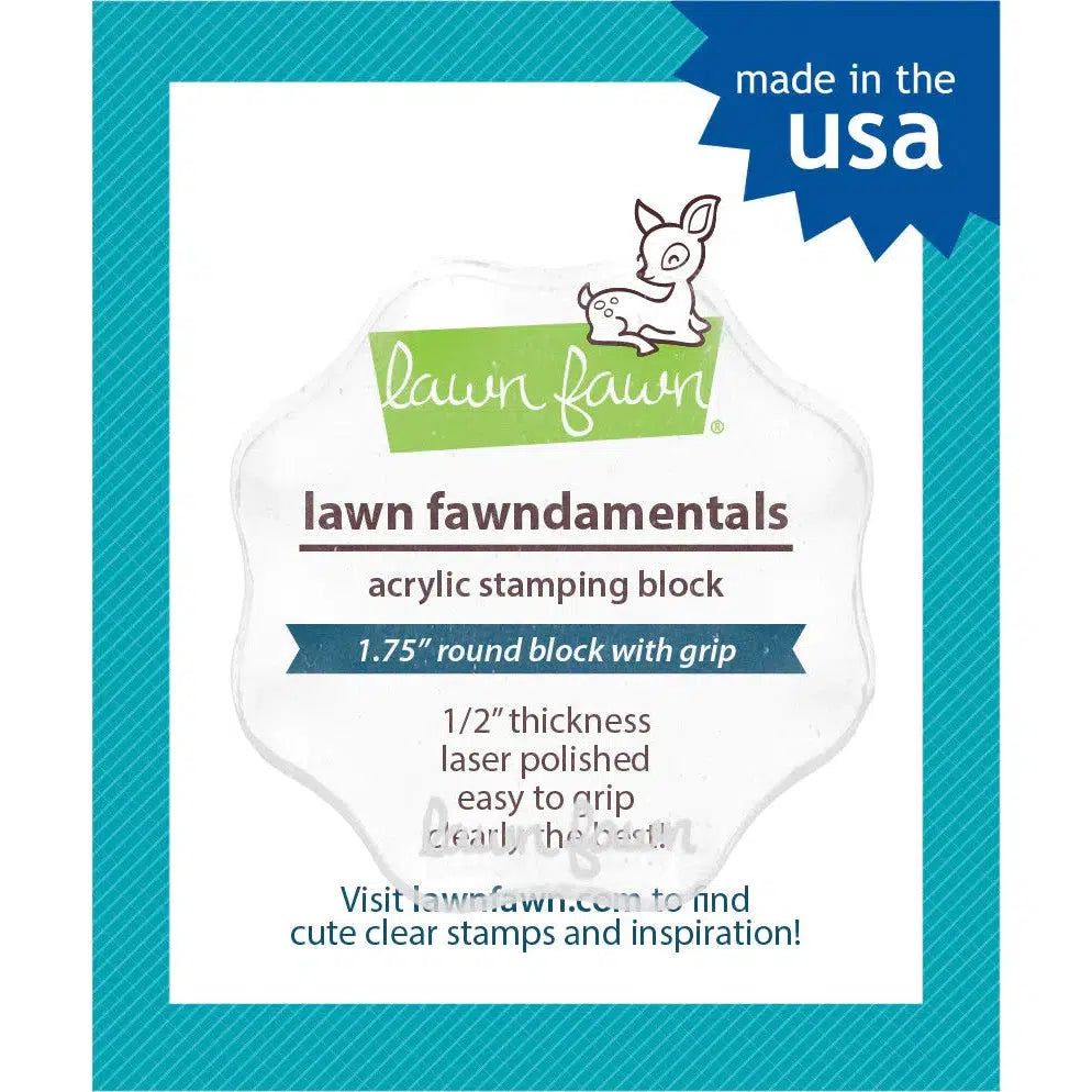 Lawn Fawn - Acrylic Block 1.75&quot; Round with 8 Grips-ScrapbookPal