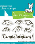 Lawn Fawn - Clear Stamps - All The Grad Caps-ScrapbookPal