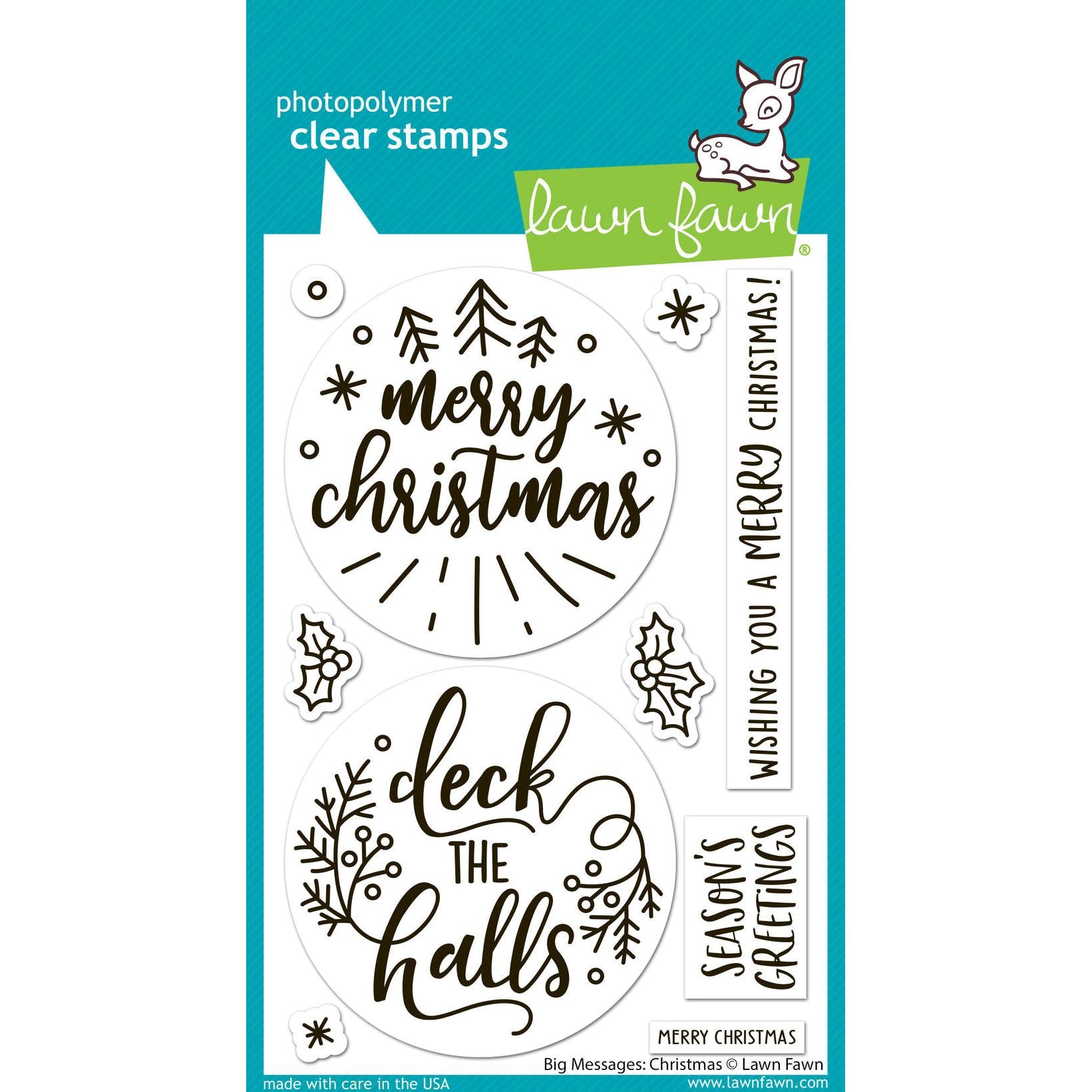 Lawn Fawn - Clear Stamps - Big Messages: Christmas-ScrapbookPal