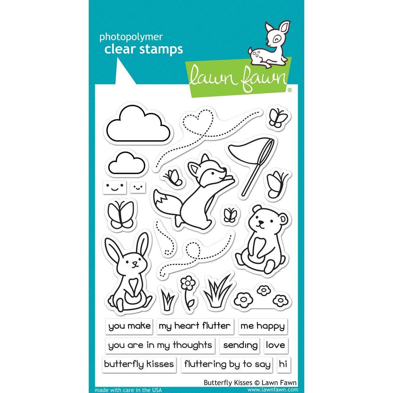 Lawn Fawn - Clear Stamps - Butterfly Kisses-ScrapbookPal